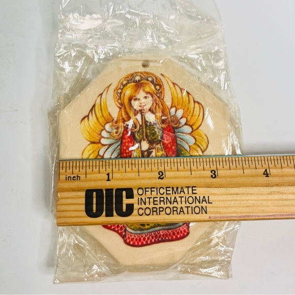 vintage avon christmas ornament set of 3 santa snowman angel fragranced fabric - Picture 6 of 6